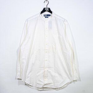 Polo Ralph Lauren PostBoy Button Shirt Mandarin Band Collar Large VTG 80s 90s